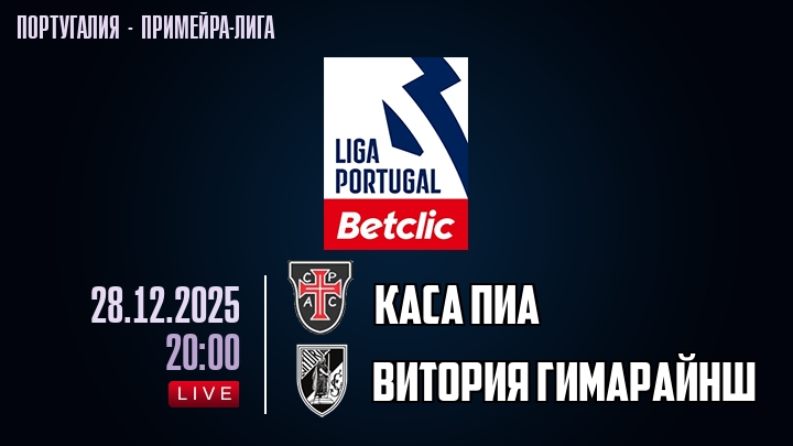 Каса Пиа — Витория Гимарайнш, смотреть онлайн 28 декабря 2025
