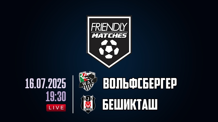 Вольфсбергер — Бешикташ, смотреть онлайн 16 июля 2025