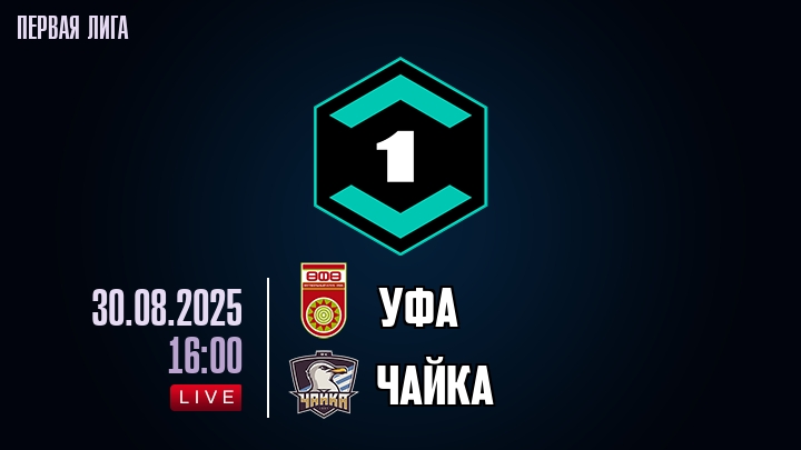 Уфа — Чайка, смотреть онлайн 30 августа 2025