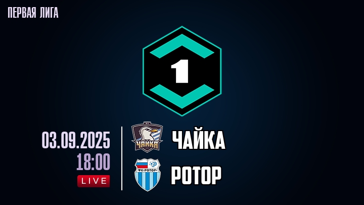 Чайка — Ротор, смотреть онлайн 3 сентября 2025