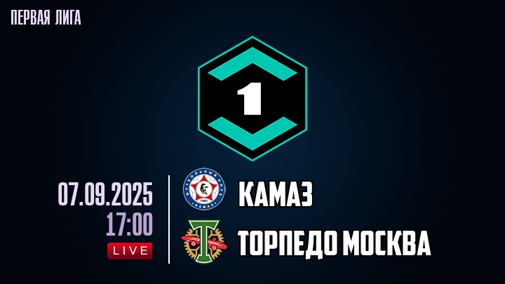 КАМАЗ — Торпедо Москва, прогноз матча от 7 сентября 2025