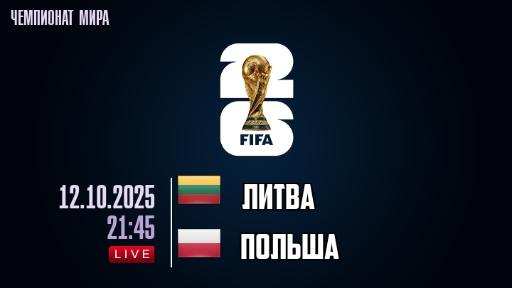 Литва — Польша, смотреть онлайн 12 октября 2025