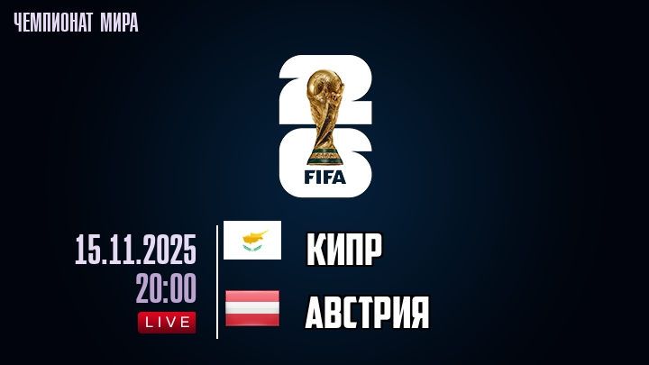 Кипр — Австрия, смотреть онлайн 15 ноября 2025