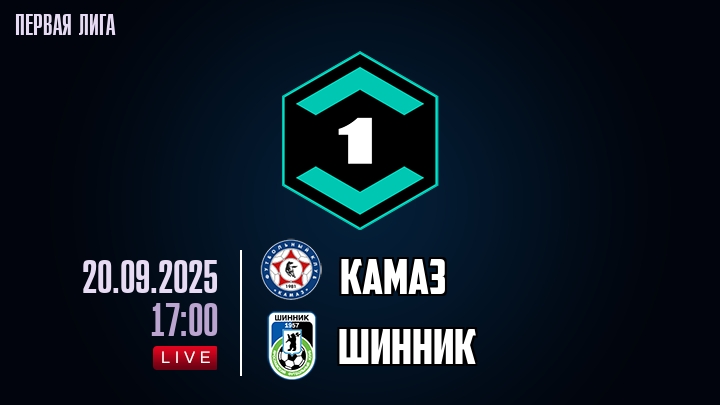 КАМАЗ — Шинник, смотреть онлайн 20 сентября 2025
