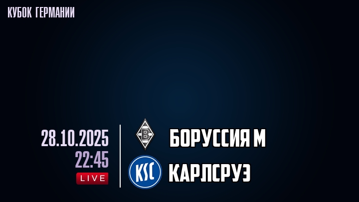 Боруссия М — Карлсруэ, прогноз матча от 28 октября 2025