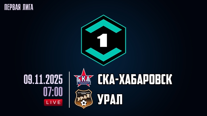 СКА-Хабаровск — Урал, смотреть онлайн 9 ноября 2025