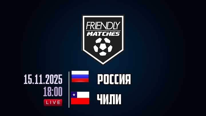 Россия — Чили, смотреть онлайн 15 ноября 2025