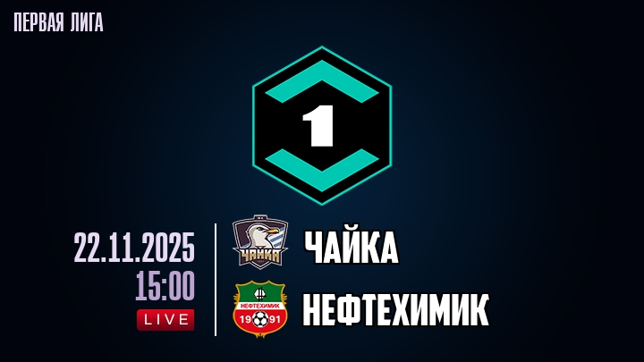 Чайка — Нефтехимик, смотреть онлайн 22 ноября 2025