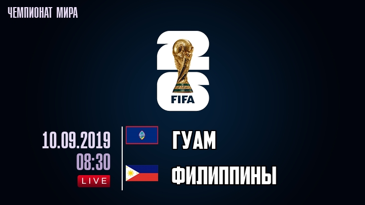 Гуам — Филиппины, смотреть онлайн 10 сентября 2019