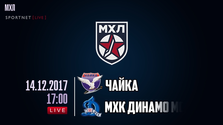 Чайка — МХК Динамо Мск, смотреть онлайн 14 декабря 2017