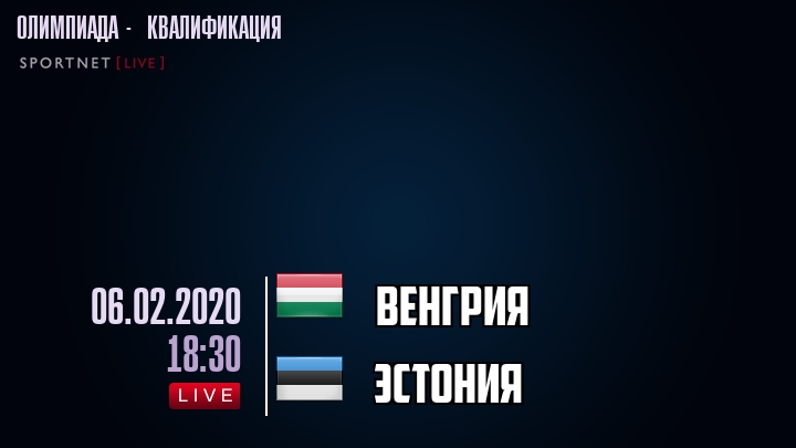 Венгрия - Эстония - смотреть онлайн 6 февраля 2020