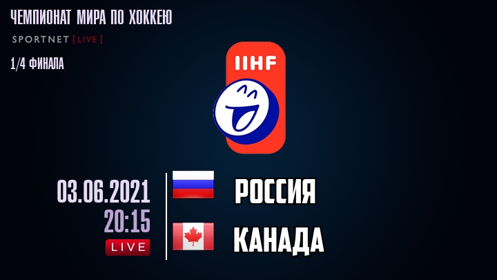 Россия - Канада хайлайты 2021-06-03