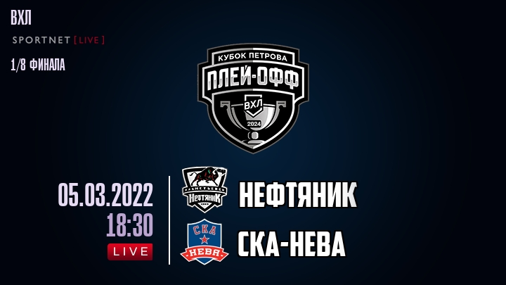 Нефтяник — СКА-Нева, смотреть онлайн 5 марта 2022
