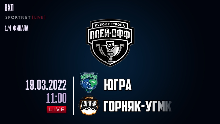 Югра — Горняк-УГМК, смотреть онлайн 19 марта 2022