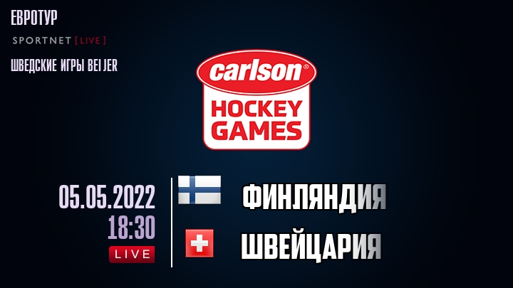 Финляндия — Швейцария, смотреть онлайн 5 мая 2022