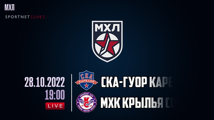 СКА-ГУОР Карелия — МХК Крылья Советов, смотреть онлайн 28 октября 2022
