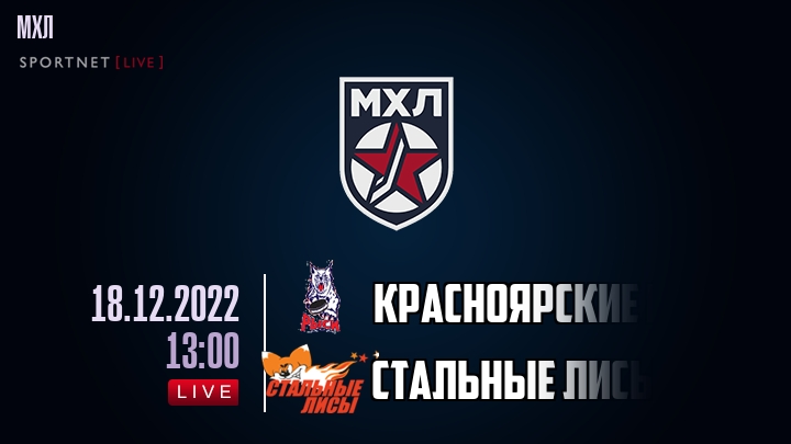 Красноярские Рыси — Стальные Лисы, смотреть онлайн 18 декабря 2022
