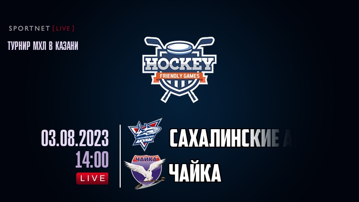 Сахалинские Акулы — Чайка, смотреть онлайн 3 августа 2023