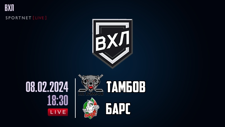 Тамбов - Барс хайлайты 2024-02-08