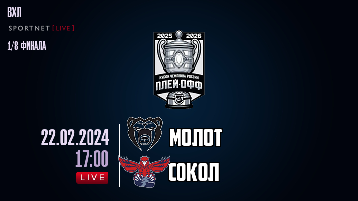 Молот - Сокол хайлайты 2024-02-22