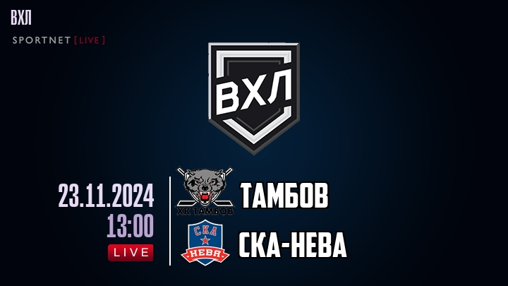 Тамбов - СКА-Нева хайлайты 2024-11-23