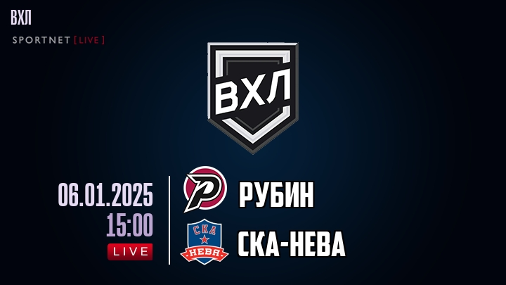Рубин - СКА-Нева хайлайты 2025-01-06