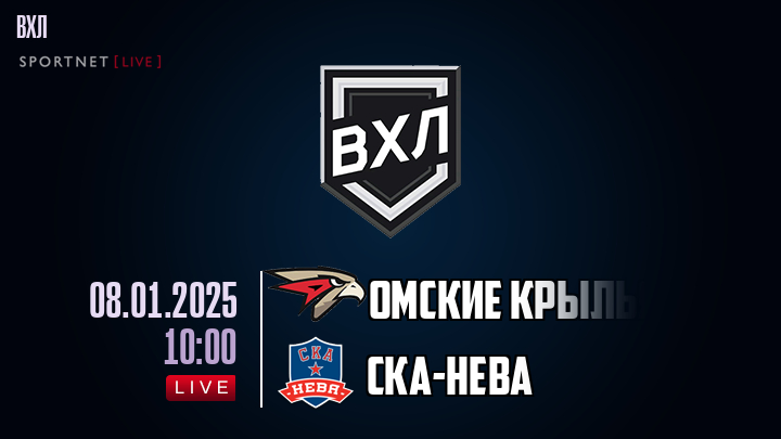 Омские Крылья - СКА-Нева хайлайты 2025-01-08