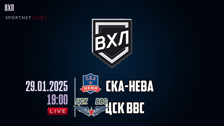 СКА-Нева - ЦСК ВВС хайлайты 2025-01-29
