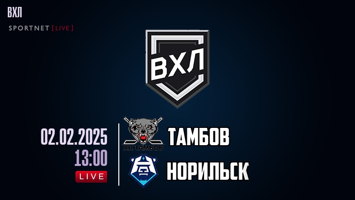 Тамбов - Норильск хайлайты 2025-02-02