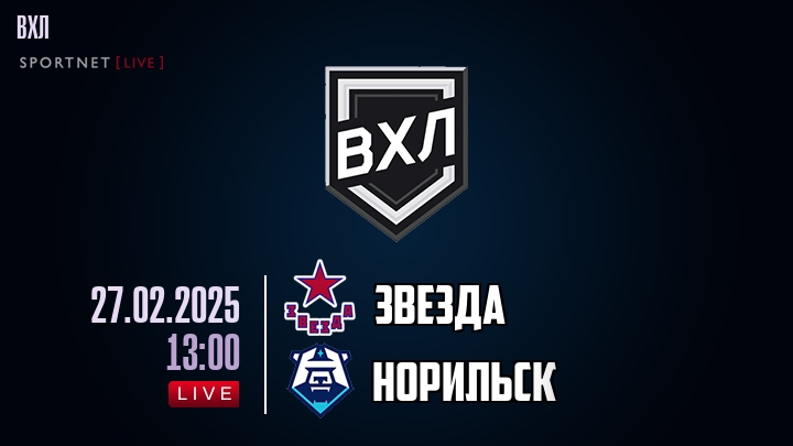 Звезда - Норильск хайлайты 2025-02-27