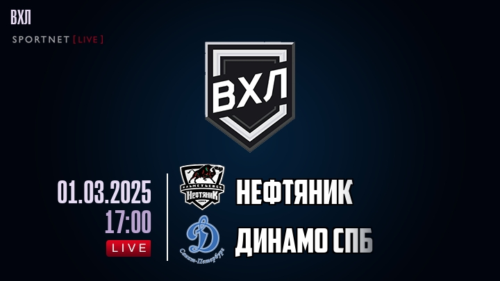 Нефтяник - Динамо Спб хайлайты 2025-03-01