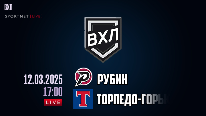 Рубин - Торпедо-Горький хайлайты 2025-03-12