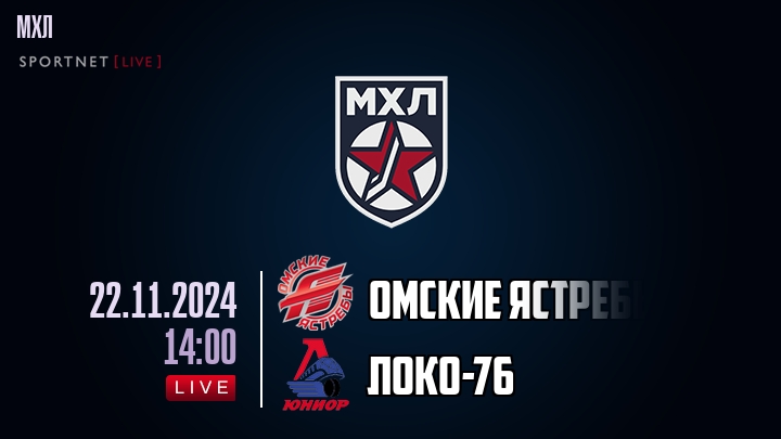 Омские Ястребы — Локо-76, прогноз матча от 22 ноября 2024
