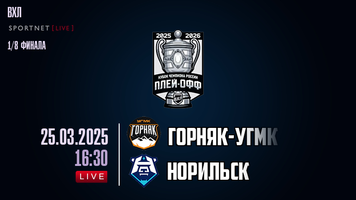 Горняк-УГМК - Норильск хайлайты 2025-03-25
