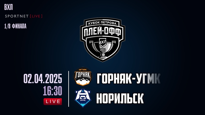 Горняк-УГМК - Норильск хайлайты 2025-04-02