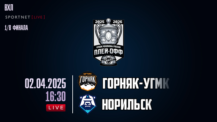 Горняк-УГМК - Норильск хайлайты 2025-04-02