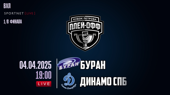 Буран - Динамо Спб хайлайты 2025-04-04