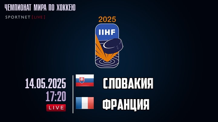Словакия — Франция, смотреть онлайн 14 мая 2025