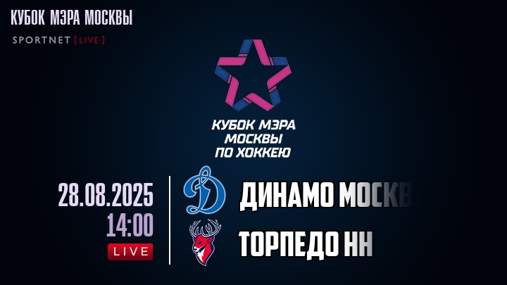 Динамо Москва — Торпедо НН, смотреть онлайн 28 августа 2025