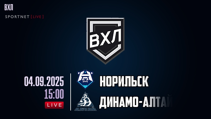 Норильск — Динамо-Алтай, смотреть онлайн 4 сентября 2025