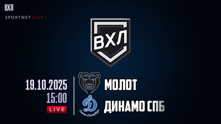 Молот - Динамо Спб хайлайты 2025-10-19