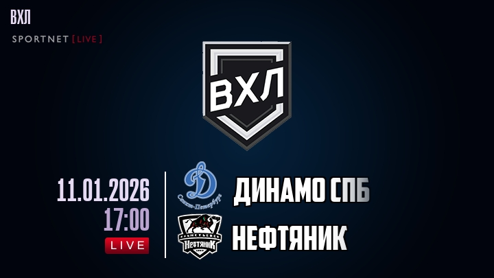 Динамо Спб — Нефтяник, смотреть онлайн 11 января 2026