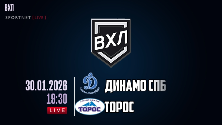Динамо Спб — Торос, смотреть онлайн 30 января 2026