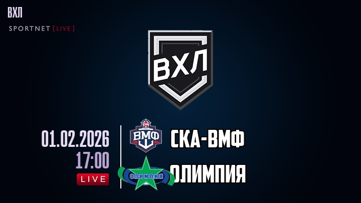 СКА-ВМФ — Олимпия, смотреть онлайн 1 февраля 2026
