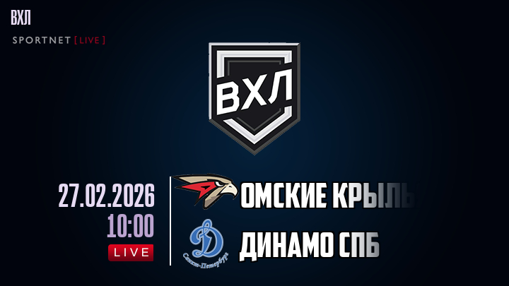 Омские Крылья - Динамо Спб хайлайты 2026-02-27