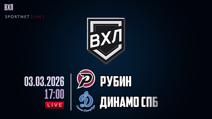 Рубин - Динамо Спб хайлайты 2026-03-03