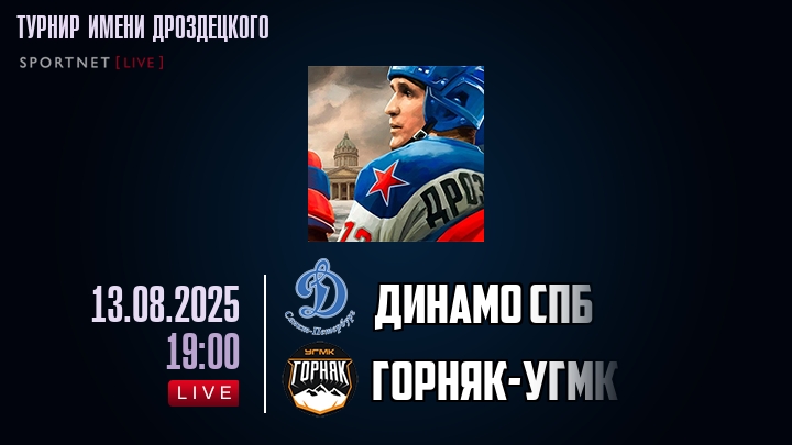 Динамо Спб — Горняк-УГМК, смотреть онлайн 13 августа 2025