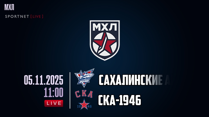 Сахалинские Акулы — СКА-1946, прогноз матча от 5 ноября 2025
