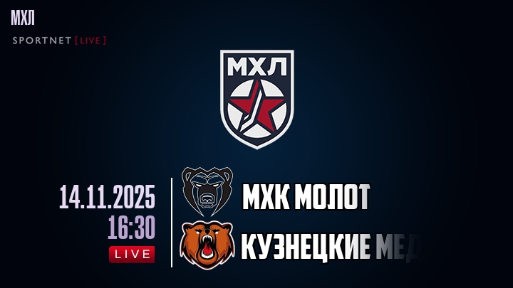 МХК Молот — Кузнецкие Медведи, смотреть онлайн 14 ноября 2025