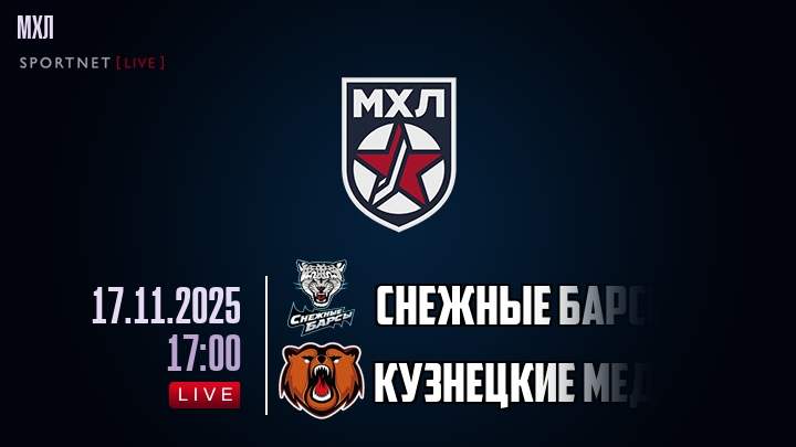 Снежные Барсы — Кузнецкие Медведи, смотреть онлайн 17 ноября 2025
